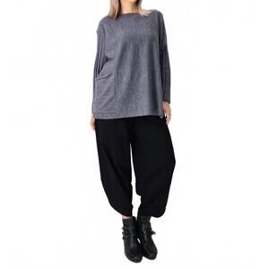 NEW NOEN ribbed sleeve oversize sweater in grey